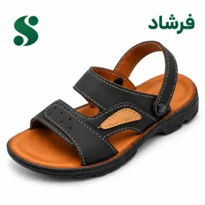 سرپایی دوکاره مردانه فرشاد مشکی (طرح نبوک)(47-45) 12 زوجی
