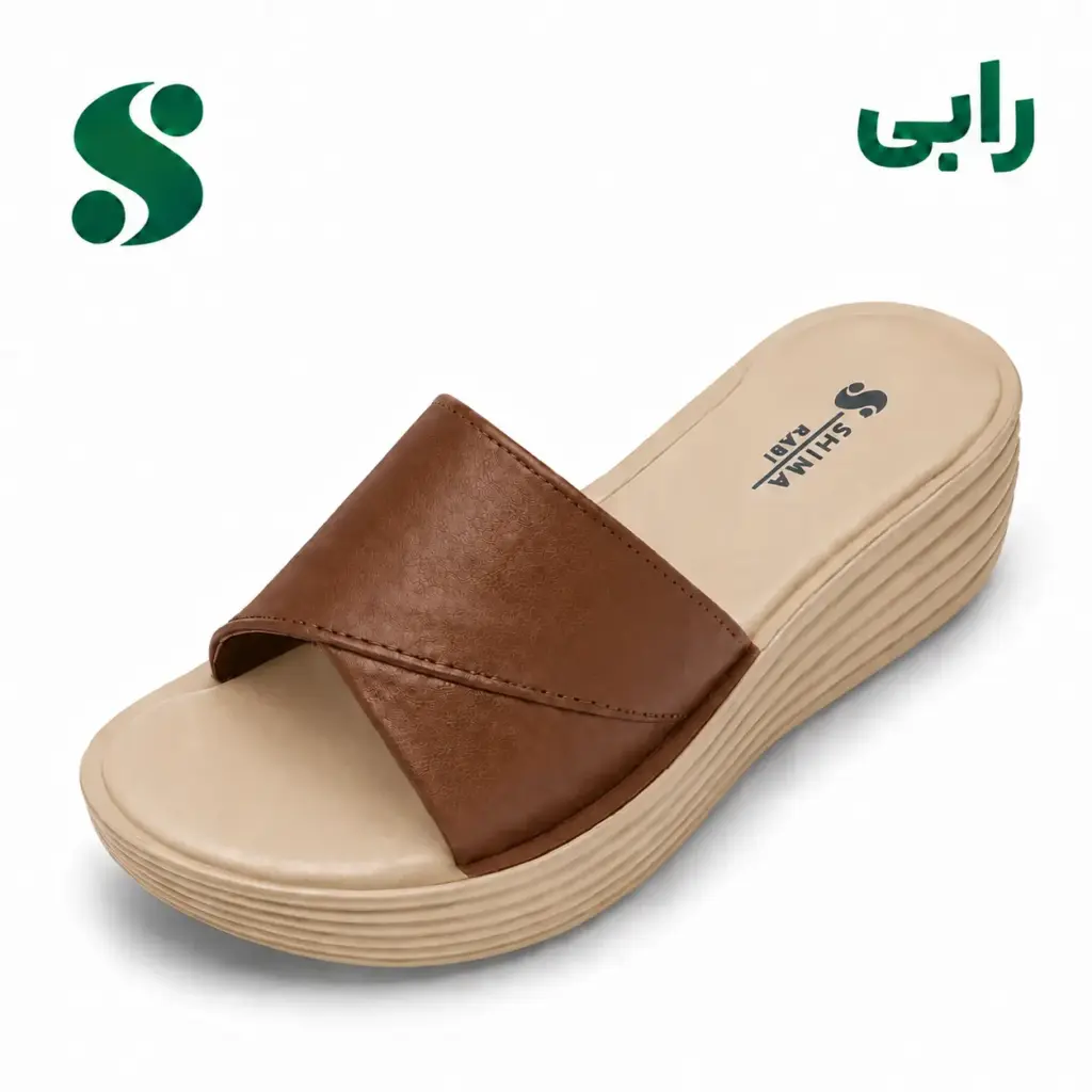 سرپایی زنانه رابی قهوه ای (42-39) 12زوجی
