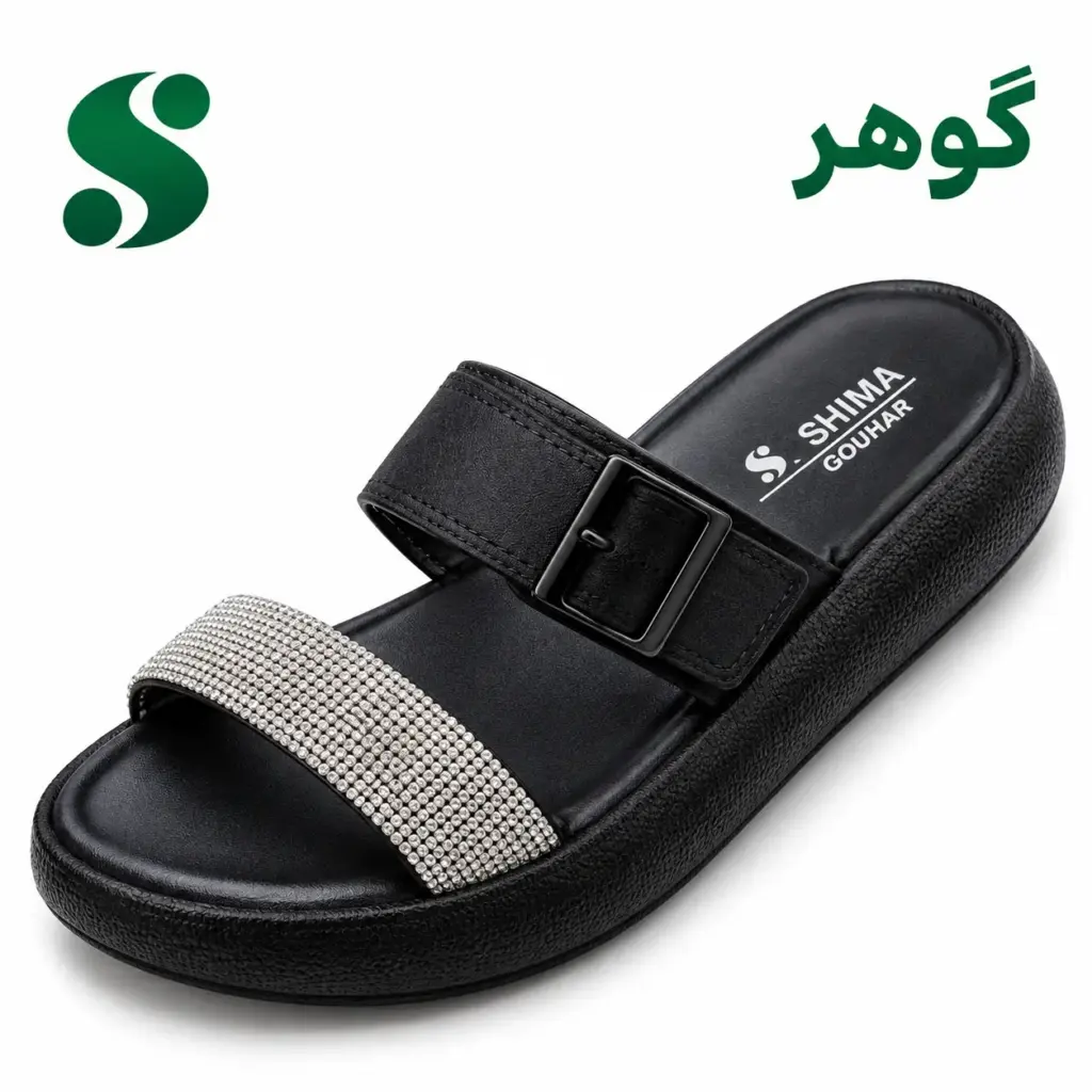 سرپایی زنانه گوهر مشکی (41-37) 12 زوجی