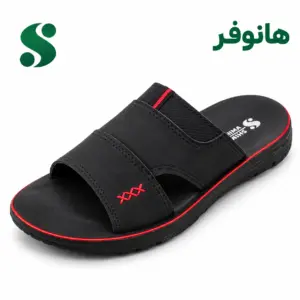 سرپایی مردانه هانوفر مشکی (کفی مغز رنگ) (طرح نبوک) (45-40) 12 زوجی