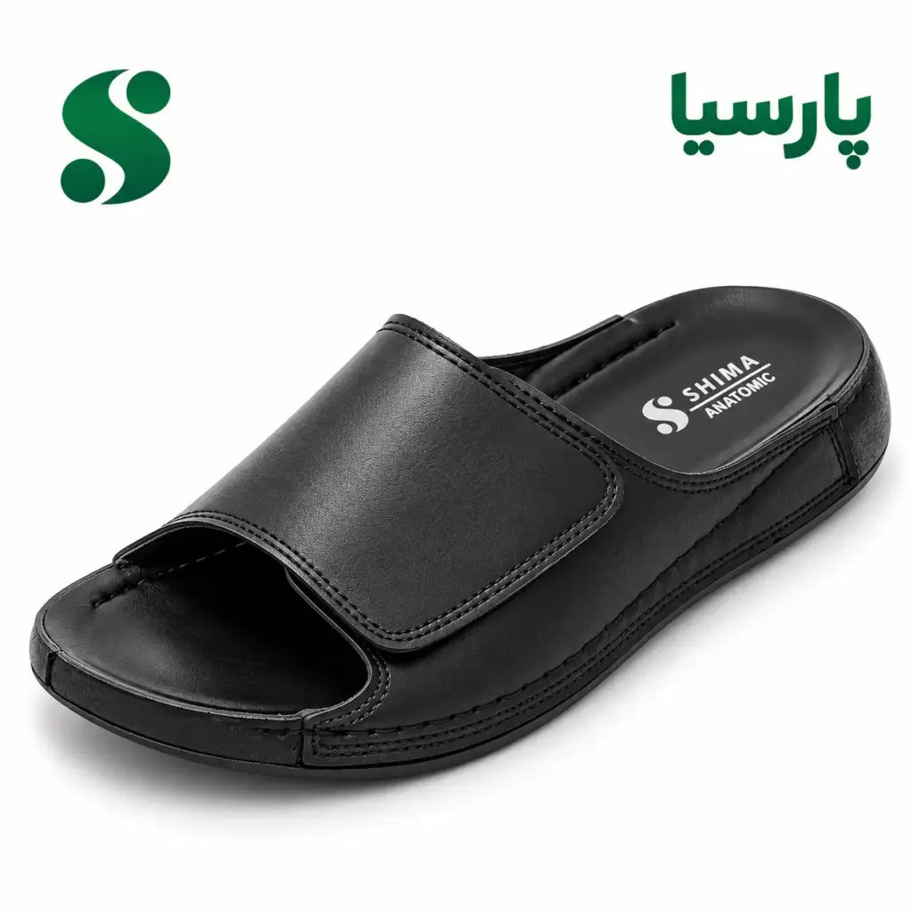 سرپایی مردانه پارسیا (چسبی) کارکشی مشکی (45-40) 12 زوجی