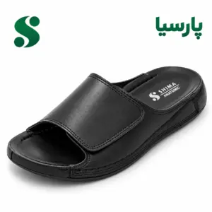 سرپایی مردانه پارسیا (چسبی) کارکشی مشکی (45-40) 12 زوجی