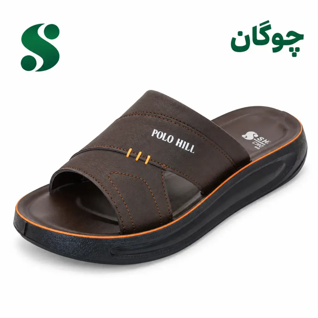 سرپایی مردانه چوگان قهوه ای (45-40) 12زوجی
