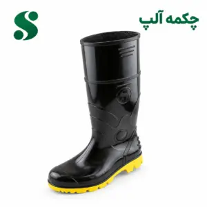 چکمه مردانه آلپ بلند مشکی سوپر زیره زرد (44-40) 10زوجی