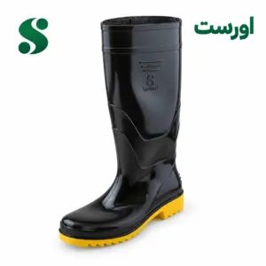 چکمه مردانه اورست مشکی بلند (سوپر)زیره زرد (41) 10 زوجی