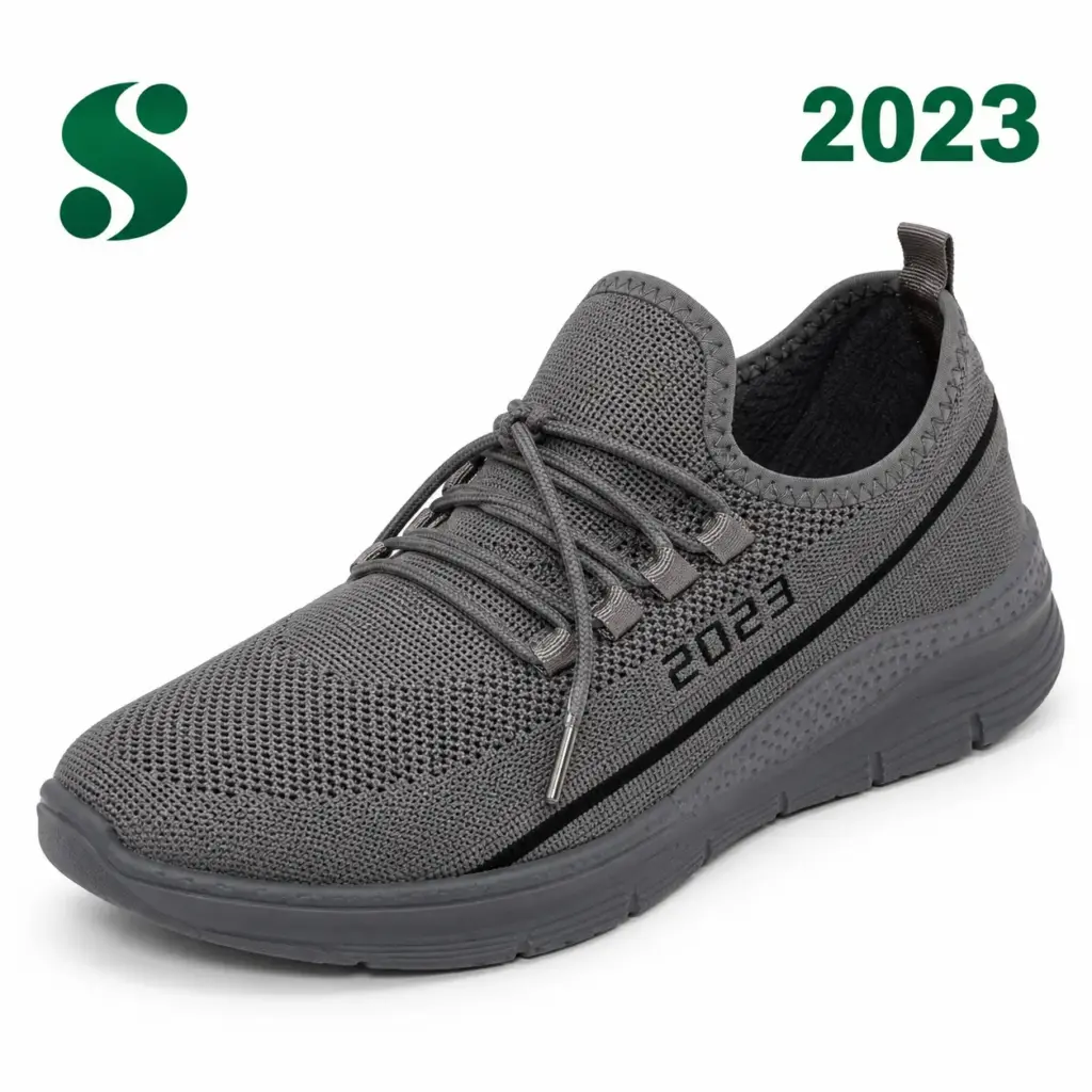 کفش مردانه بافتی (2023) طوسی سیر (45-40) 12زوجی