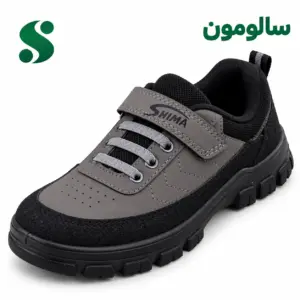 ‏کفش پسرانه سالومون طوسی سیر مشکی (36-31) 12 زوجی